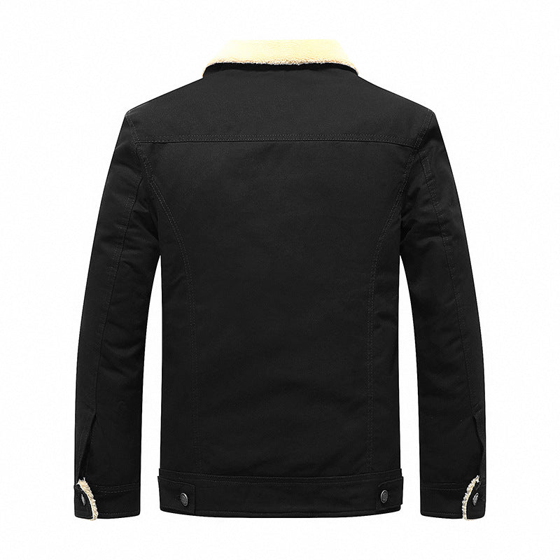 Men's Zipper Regular Thickened Single-breasted Jacket