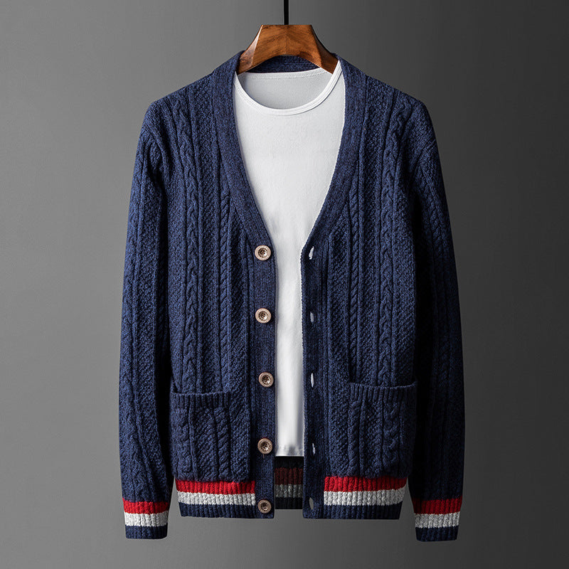 Cardigan Maglione scollo a V uomo