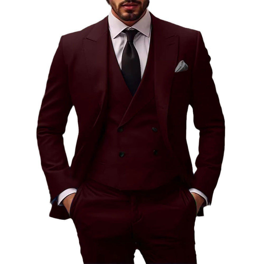 Plus Size Suit Three-piece Dress Suit for men