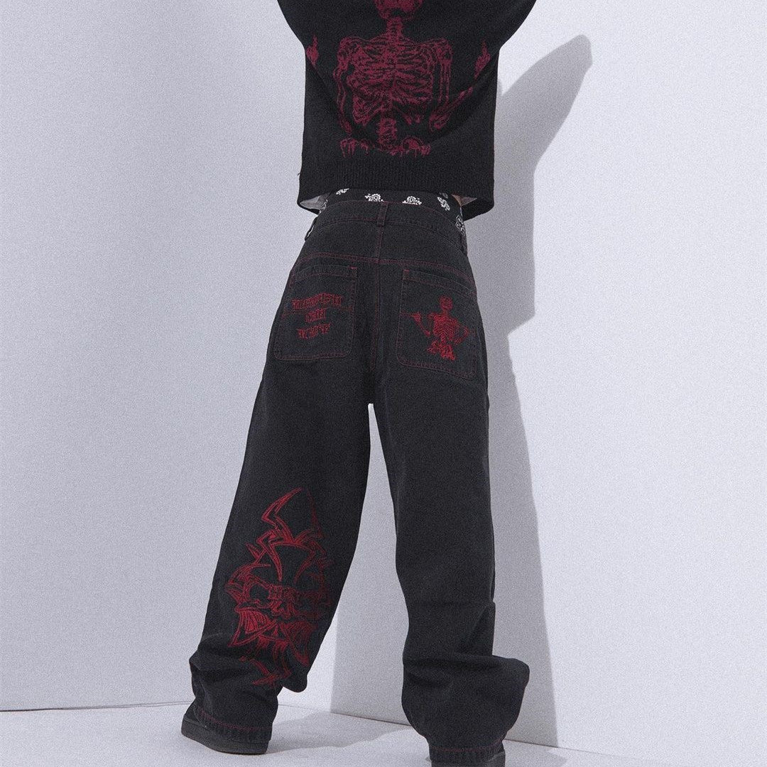 Men's Casual Loose Straight Wide Leg Pants