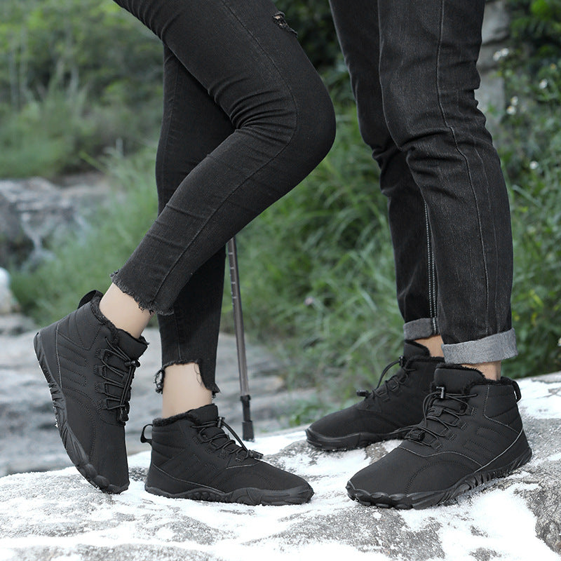 Winter Warm Slip-on Boots Wear-resistant Anti-ski Thickened Shoes Couple