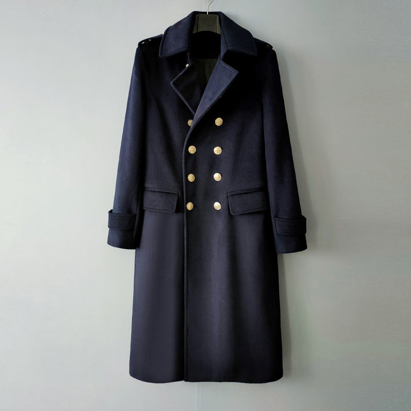 Double Breasted Extended Woolen trench Coat