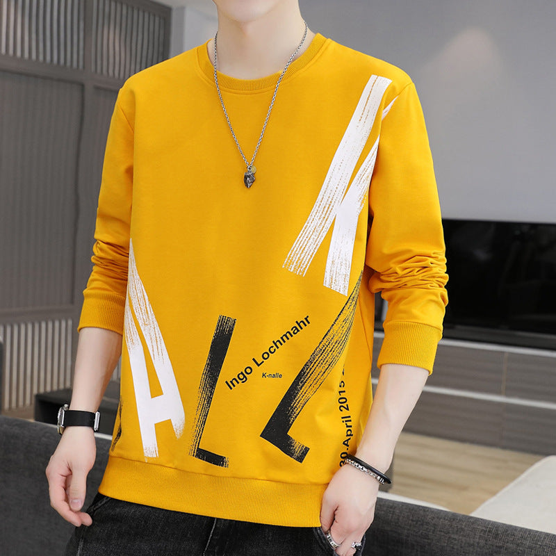 Men's Spring Round Neck Loose Handsome sweater