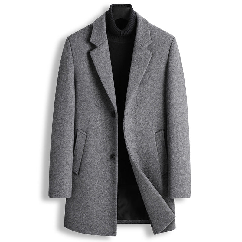 Single Breasted Wool coat men