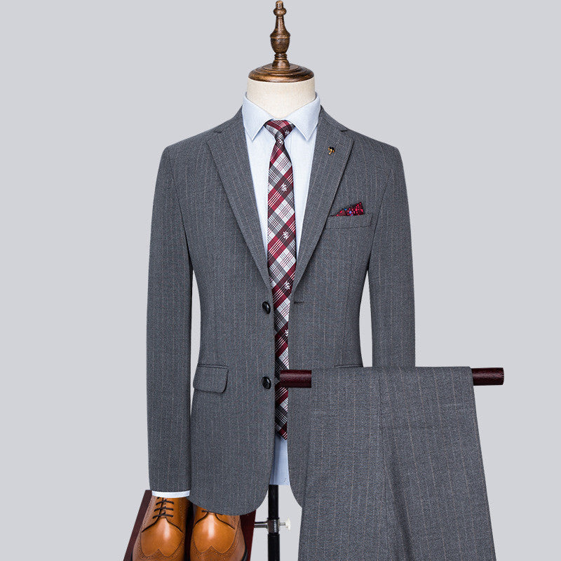 three-piece professional slim suit for men