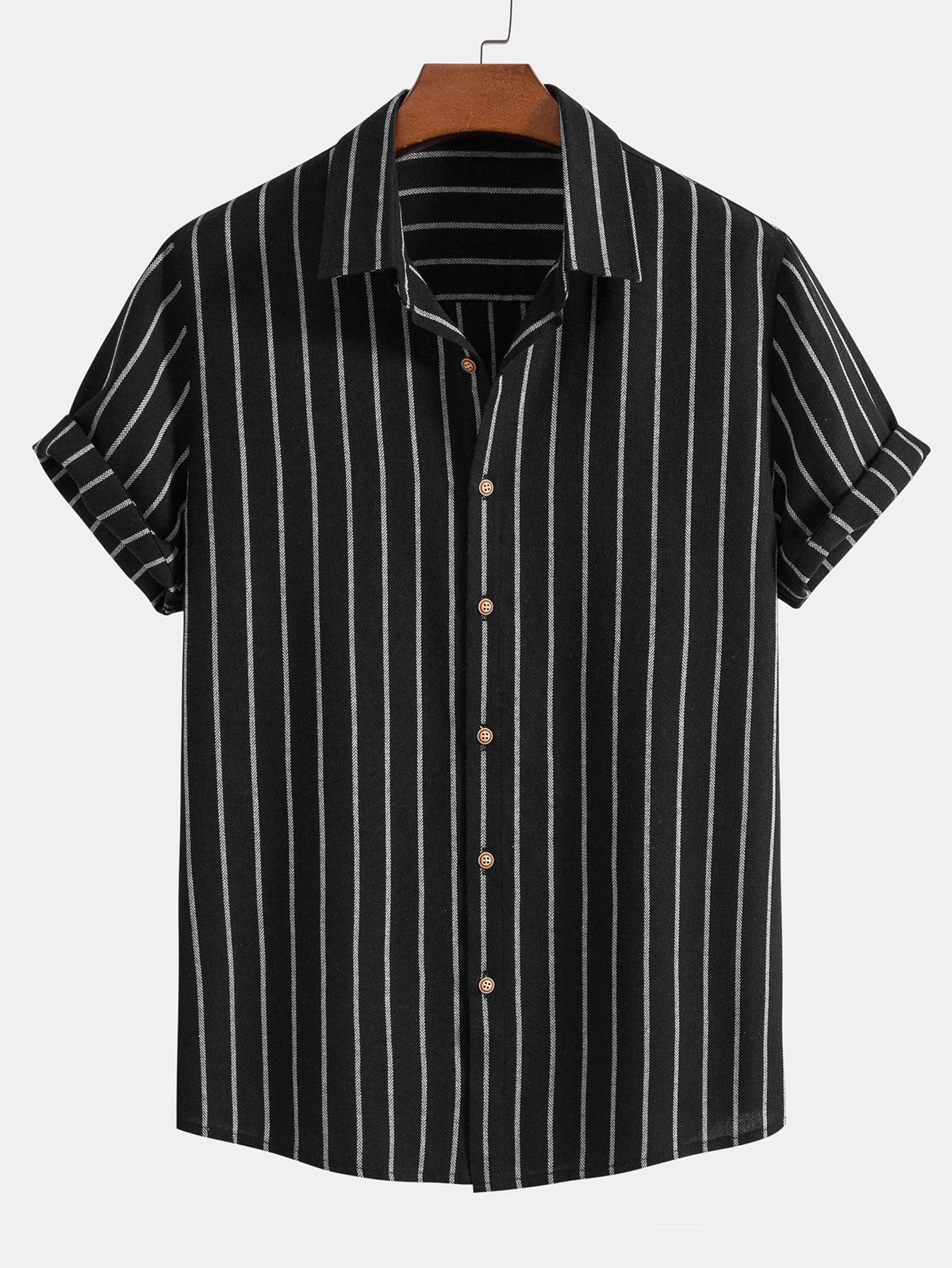 Men's Short-sleeved solid Shirt