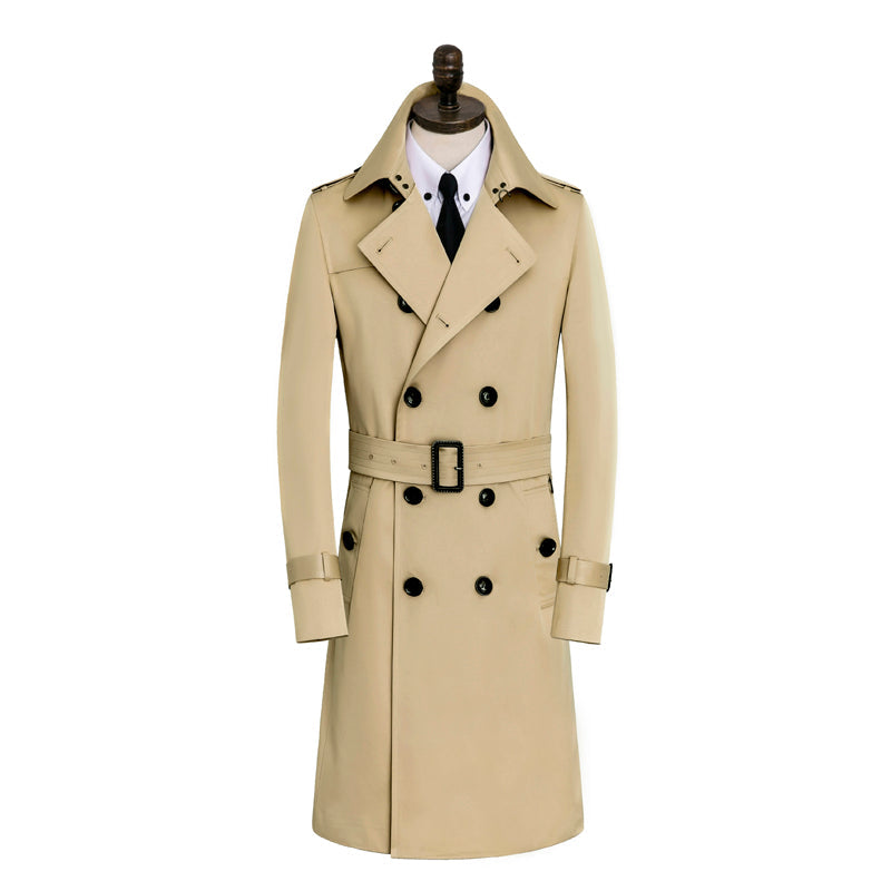 Waterproof Leisure Medium Length slim winter trench coat