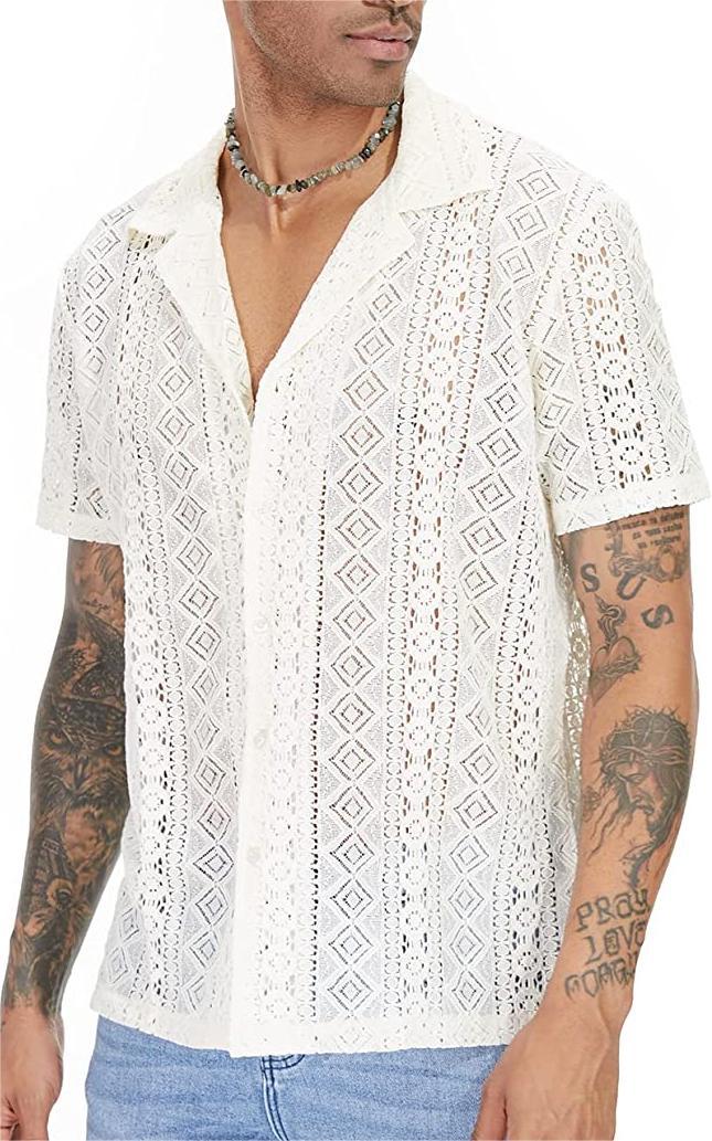 Camisa de encaje para hombre