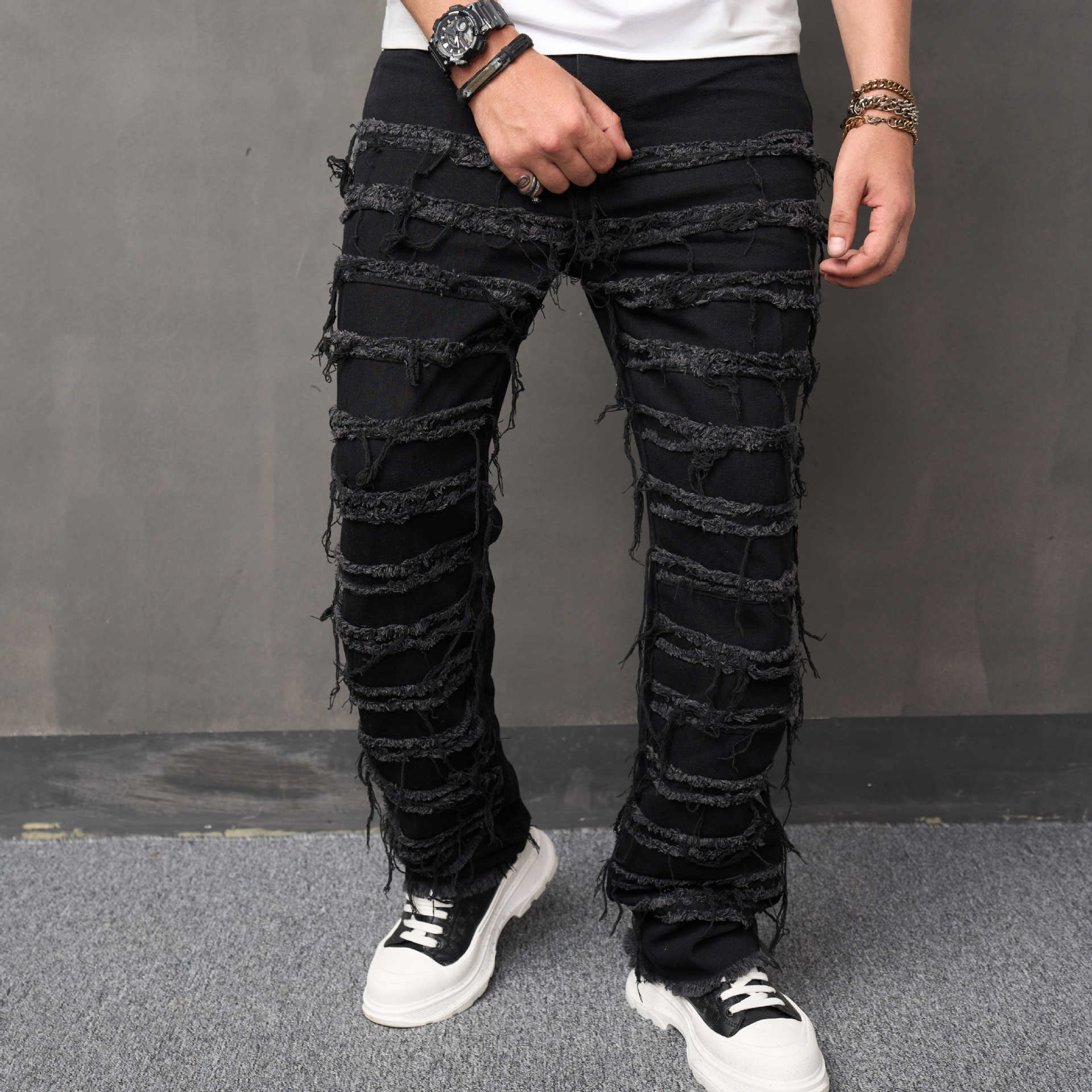 Loose Wide Leg Leisure Jeans for men