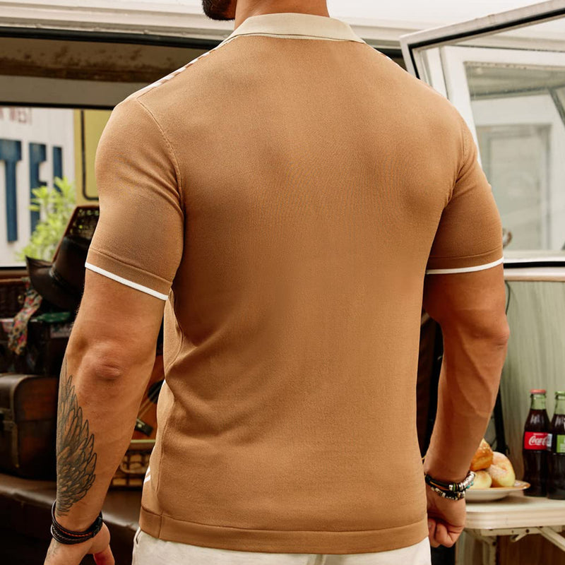 Men's Tencel Woolen Business Polo Shirt