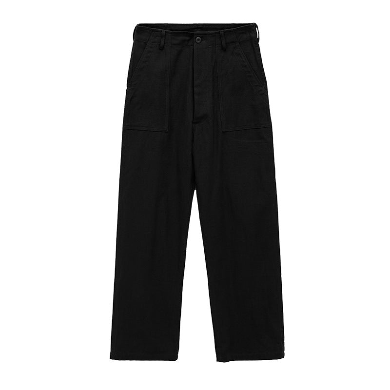 Men's Solid Color Retro Casual Pants