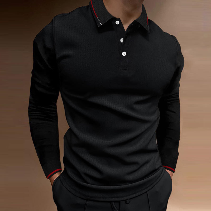 Autumn Sports Fitness Casual Stand Collar Vertical Long-sleeved Shirt