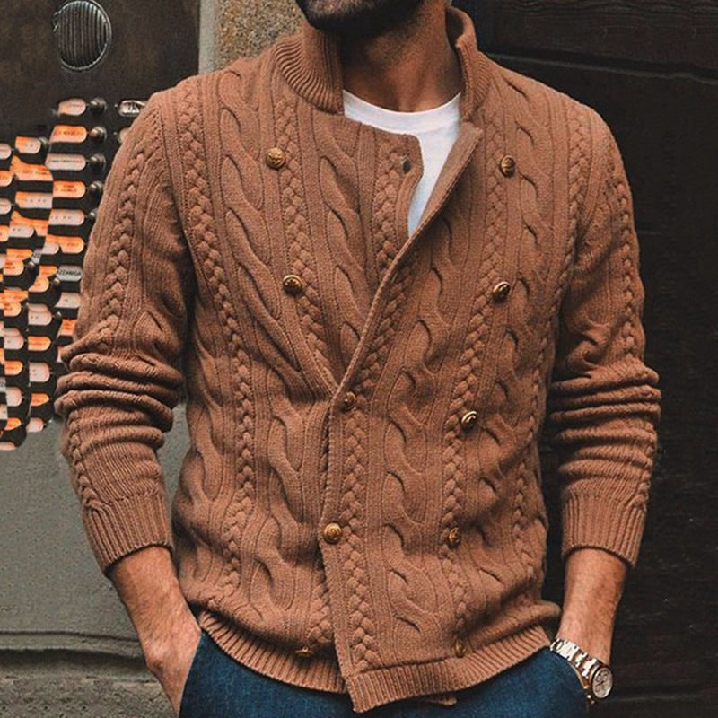 Maglione cardigan doppiopetto a maniche lunghe