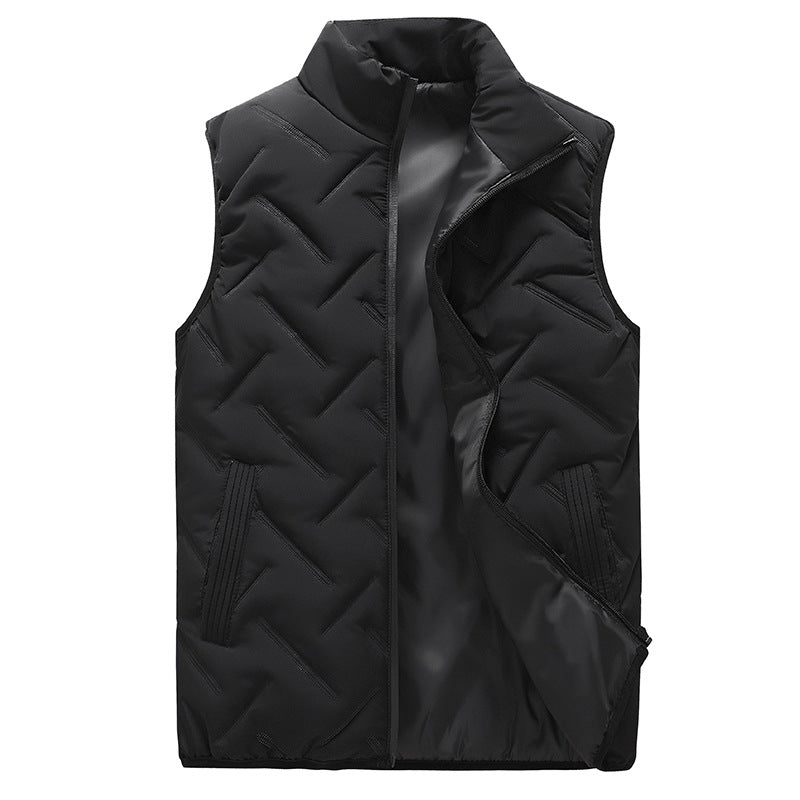 Gilet largo da uomo in cotone per autunno e inverno