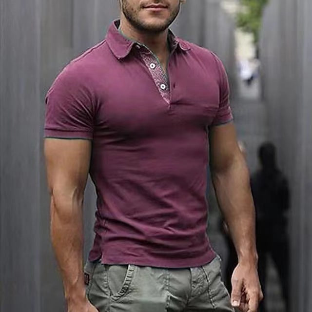 Camiseta casual de color sólido para hombre