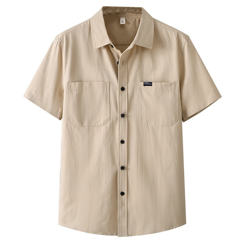 Short Sleeve Shirt Men's Loose Plus Size Workwear Tops