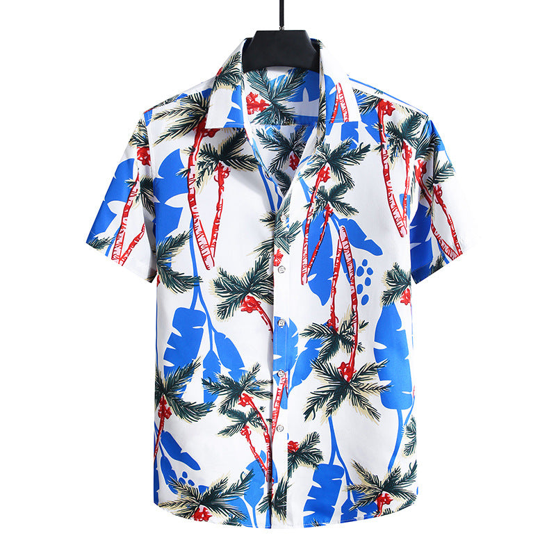 Summer Men's Short-sleeved Printed shirt