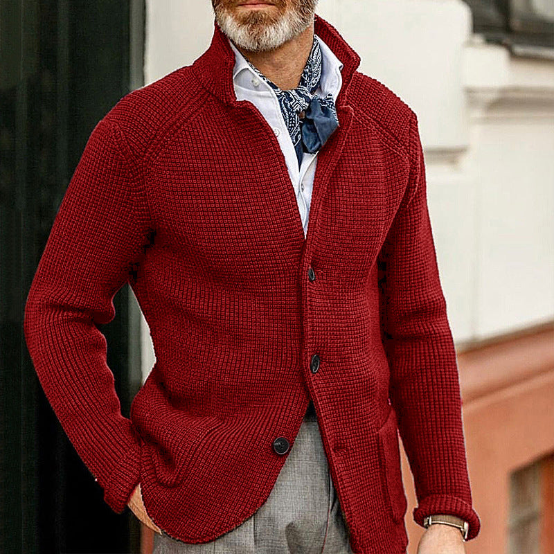 Maglione lavorato a maglia con collo alto sottile da uomo