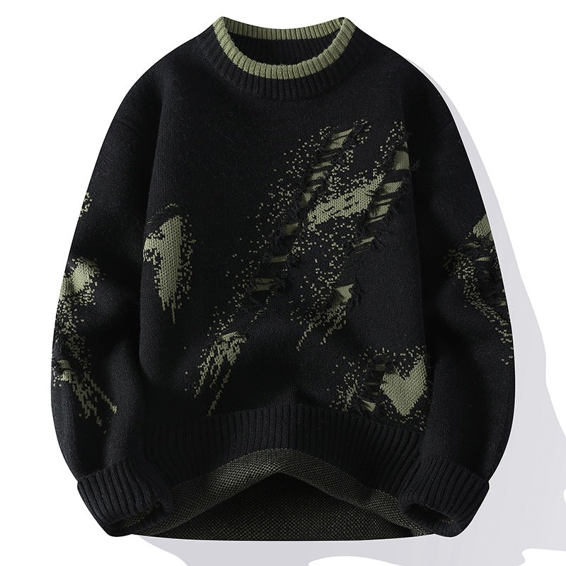 Pull en tricot thermique épais pour homme