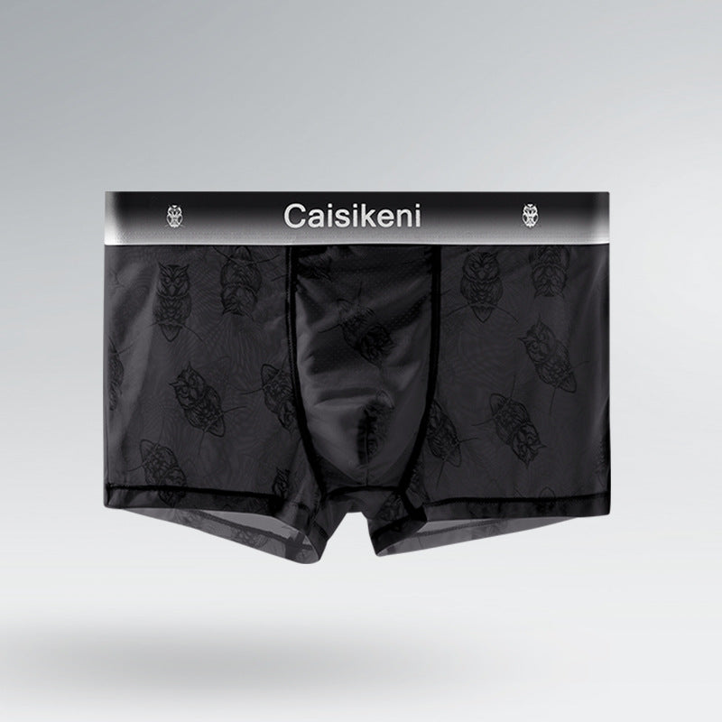 Summer Ice Silk Ultra-thin Breathable Mesh Boxers