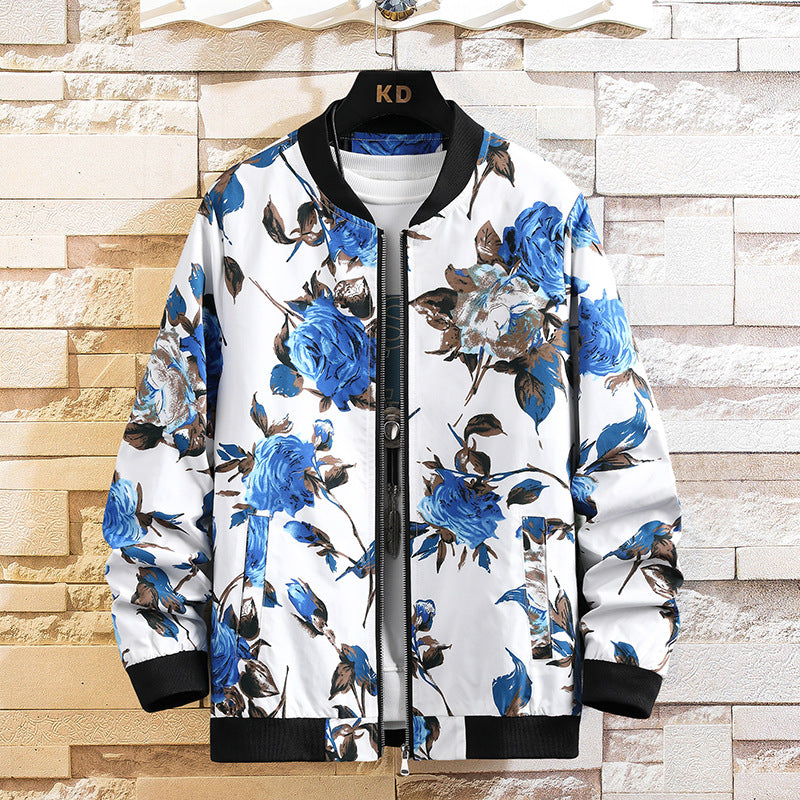 Japanese style Men's flower Coat