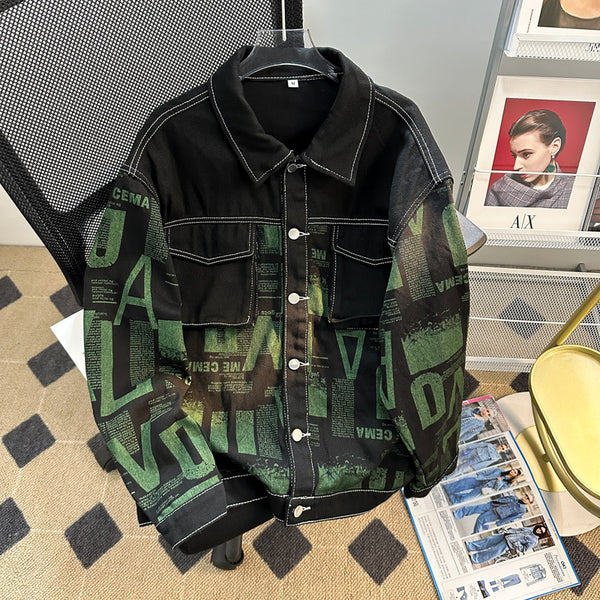 Printed Casual Long-sleeved Men's Jacket