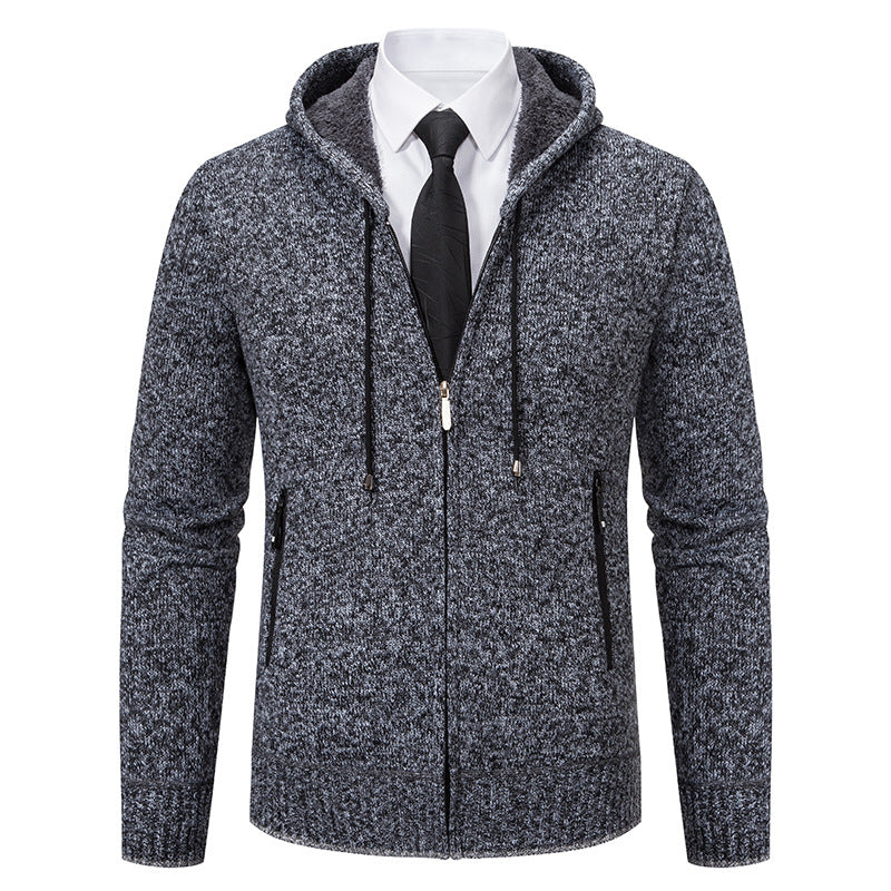 Maglione cardigan tinta unita da uomo