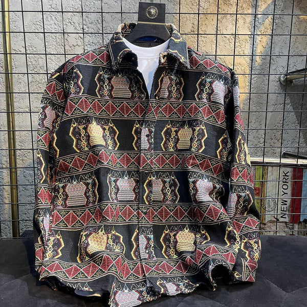 Men's Loose-fitting Autumn winter Japanese Woolen Shirt