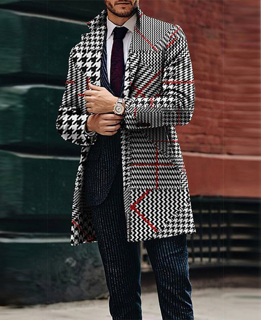 Printed coat for men