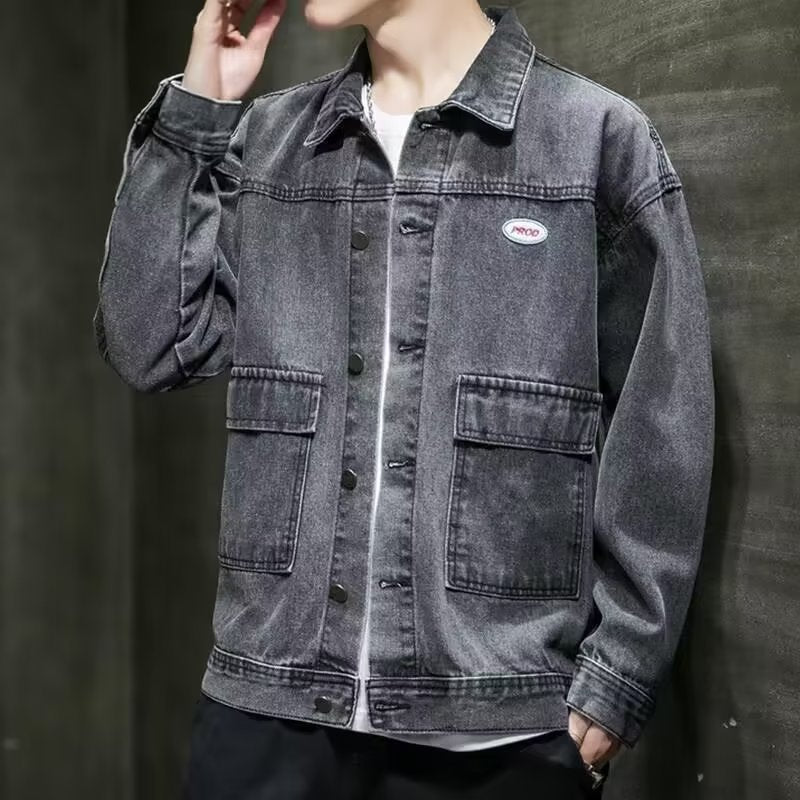 Giacca in denim coreano di alta qualità da uomo primavera e autunno