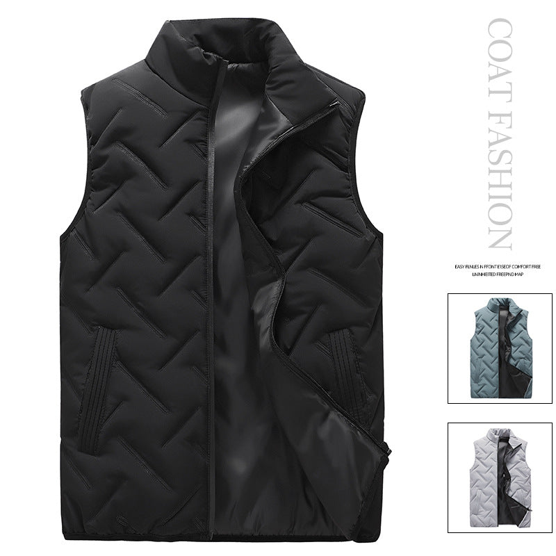 Autumn And Winter Down Cotton Men's Vest Baggy Coat