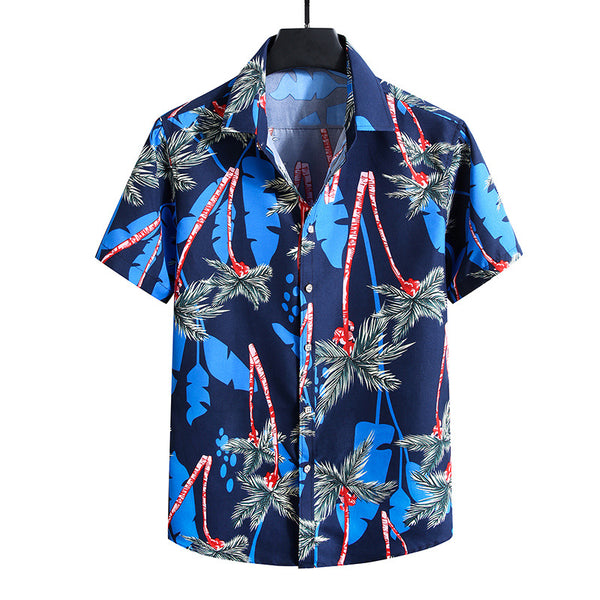 Summer Men's Short-sleeved Printed shirt