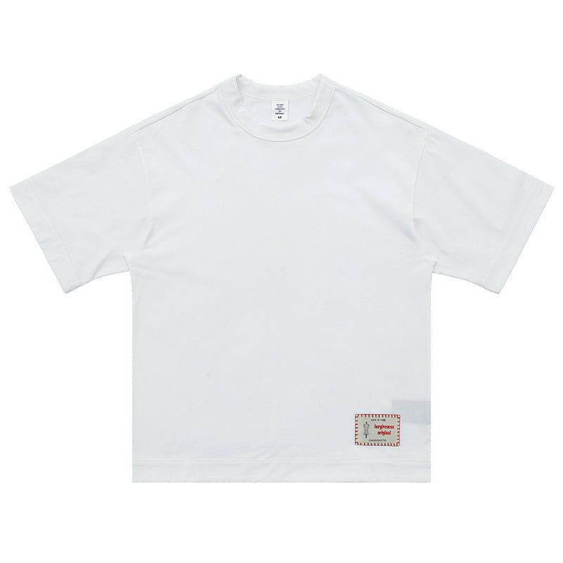 High Street Heavy Solid Color Basic T-shirt