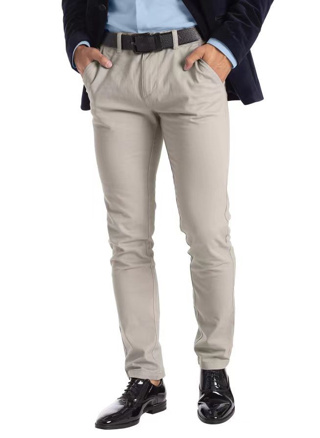 Business Micro-elastic Straight-leg Trousers men