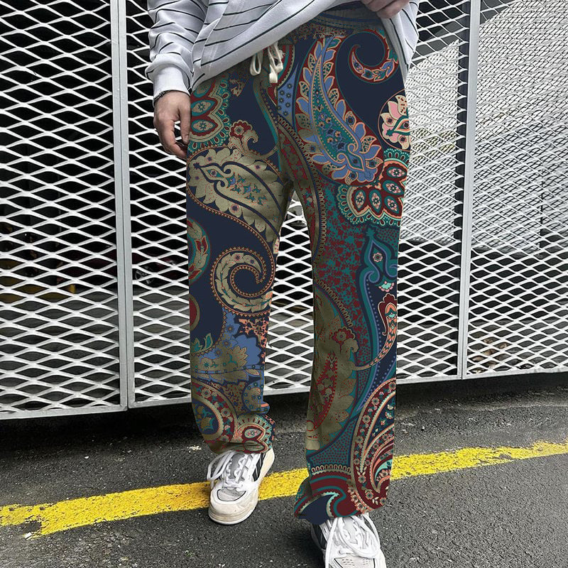 Summer Print Loose Trousers For Men
