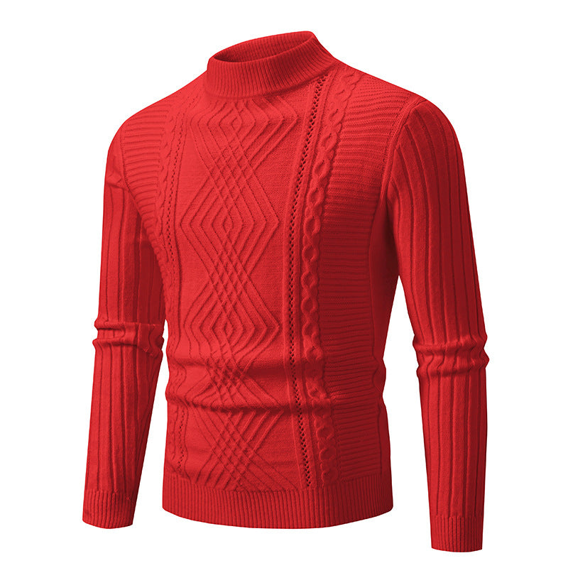 Men's Stand Collar Sweater