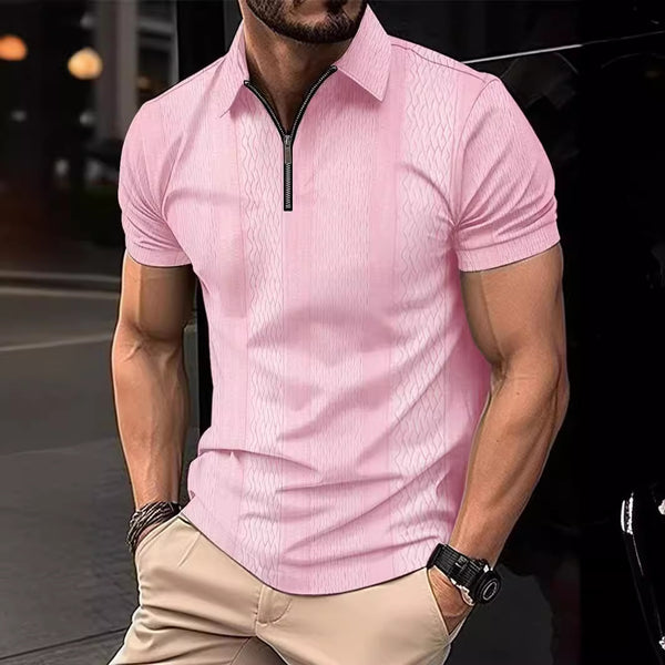 Men's Printing Lapel Button Polo Shirt