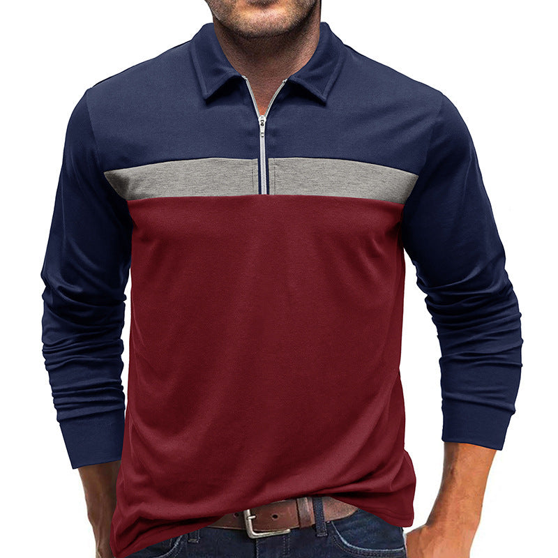 Autumn And Winter Men's Lapel Polo Shirt