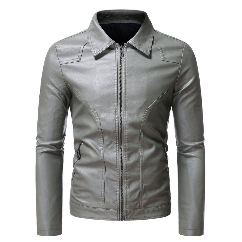 Men's Casual Slim-fit Leather jacket