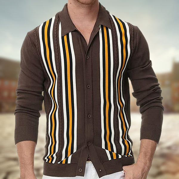 Men's Spring Thin Knitted Shirt For Business And Leisure