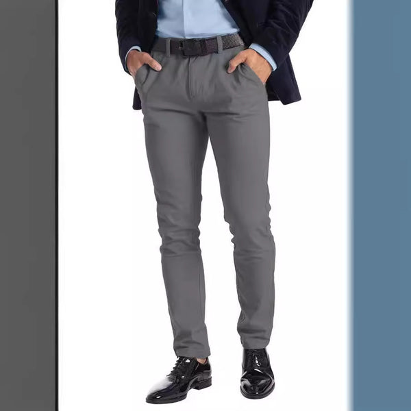 Business Micro-elastic Straight-leg Trousers men