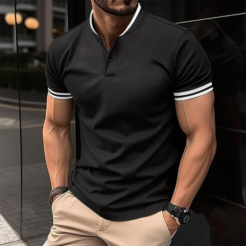 Men's Sports Button Pocket Short Sleeved t-shirt