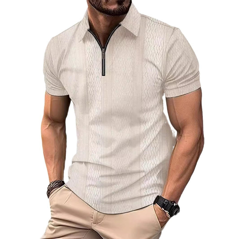 Men's Printing Lapel Button Polo Shirt