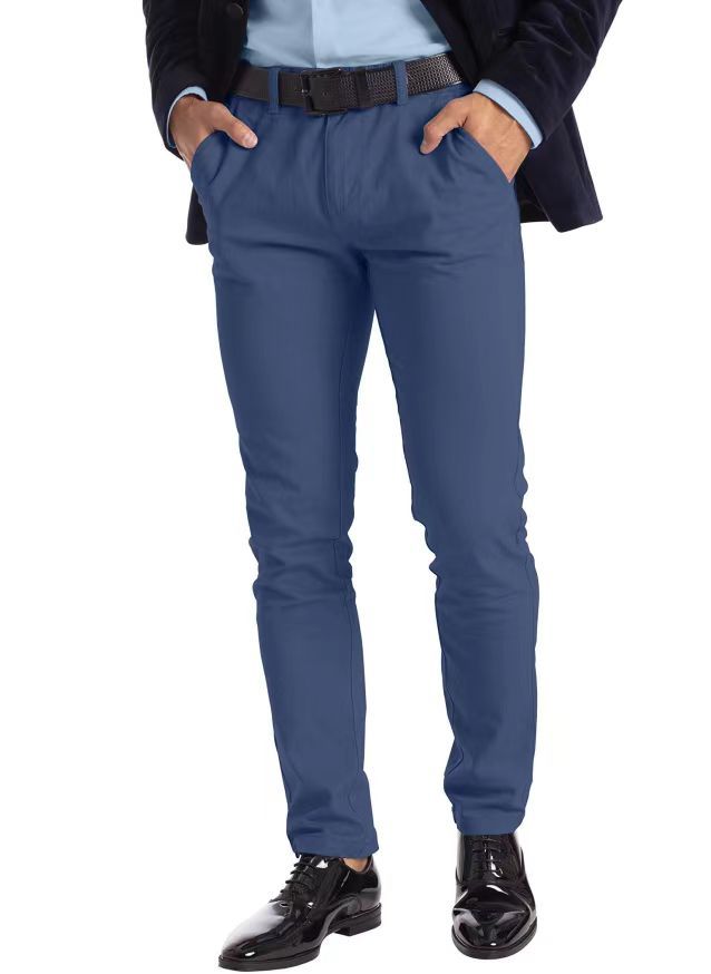 Business Micro-elastic Straight-leg Trousers men