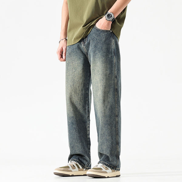 Men's Loose And Simple Solid Color Jeans