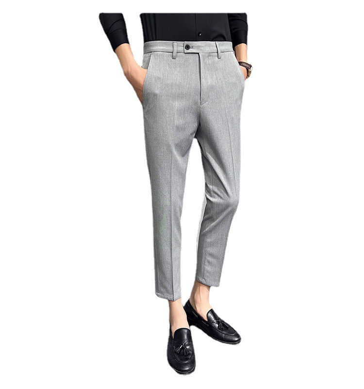 Pantalones tapered informales de corte slim para hombre