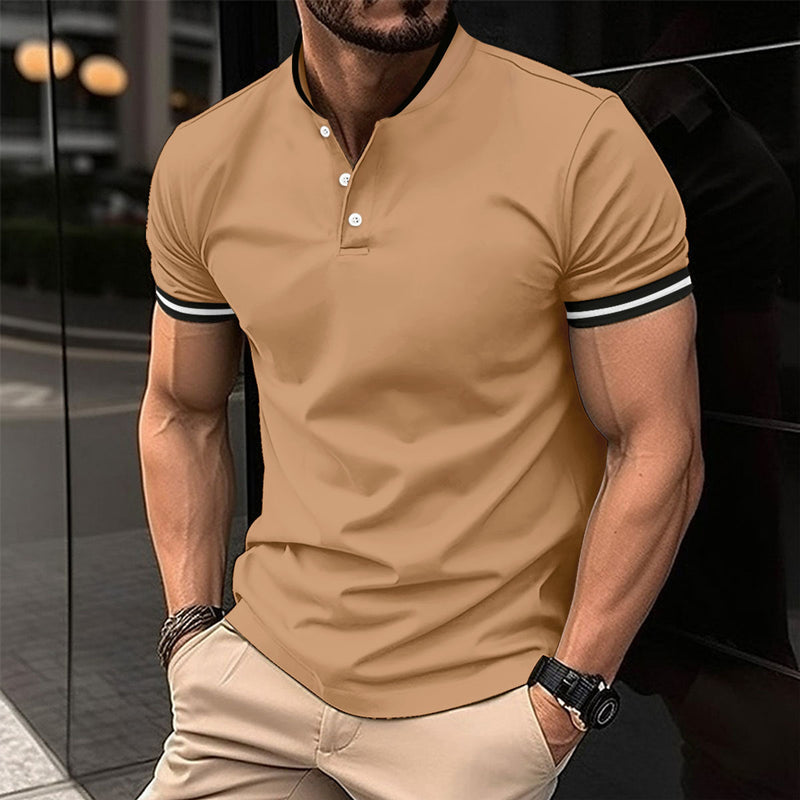 Men's Sports Button Pocket Short Sleeved t-shirt