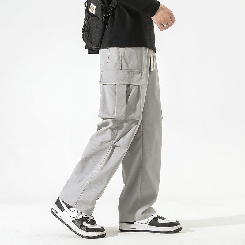 Straight Multi-pocket Casual Pants