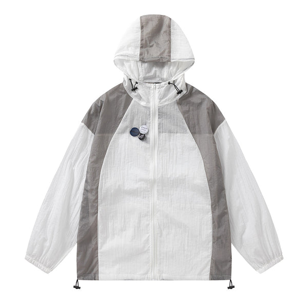 Contrast Patchwork Lightweight Sun Protection jacket