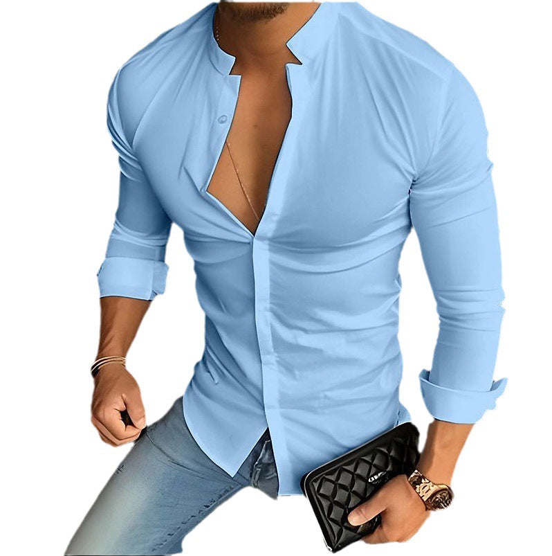 Men's Casual Stand Collar Shirt